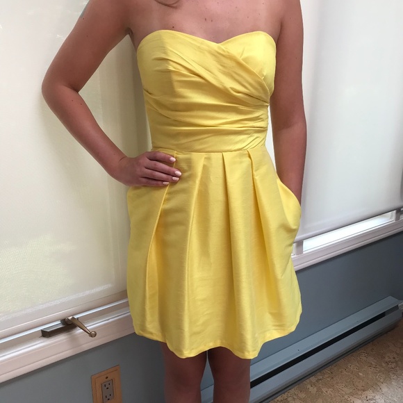 ALFRED SUNG Yellow Cocktail Dress - Picture 2 of 11